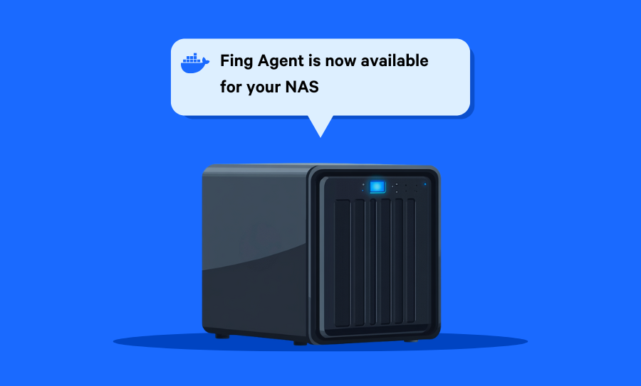 A NAS device running Fing Agent for Docker