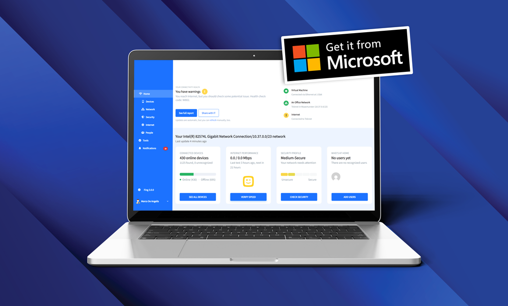 Finle Computer App Fing Desktop joins Microsoft Store! - Fing