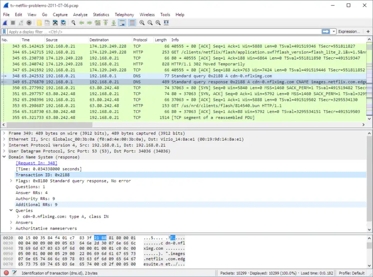 Wireshark network scanner home dashboard